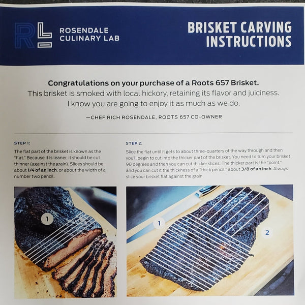 Carving Instructions - Whole Brisket (online posting, no purchase necessary)