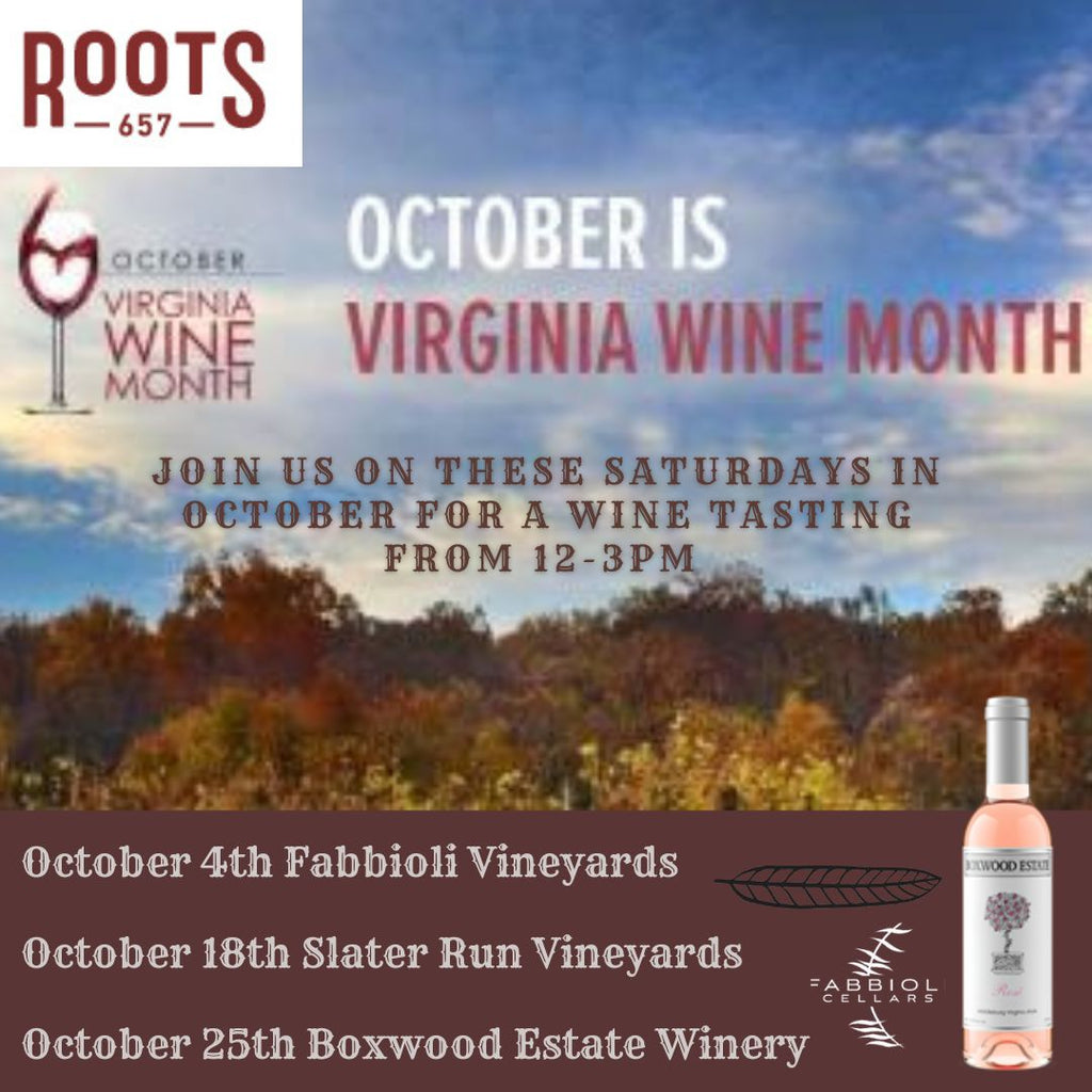 Wine Tasting - Virginia Wine October, Sat 12PM - 3:00PM